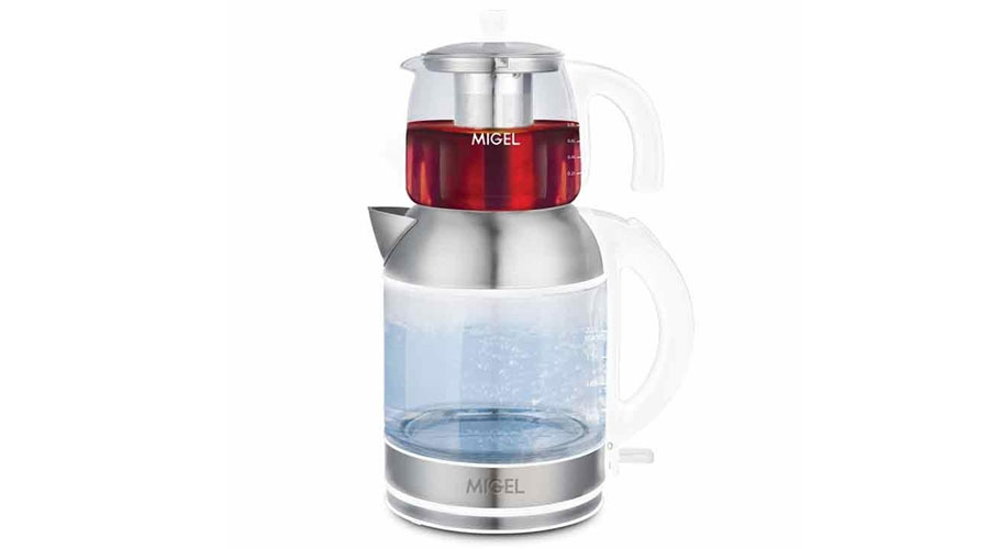 چای ساز روهمی فلر مدل TS 286 شیشه ای سفید / قرمز